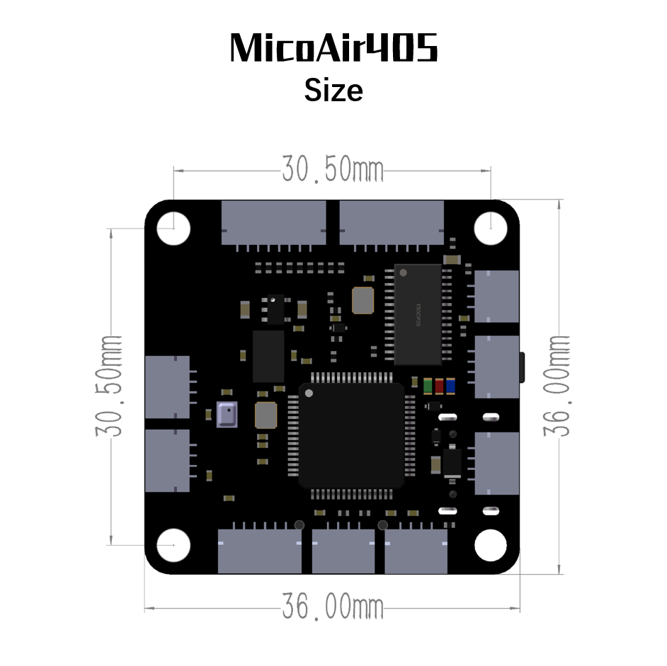 MicoAir F405 V2 Flight Controller with BMI088 SPL06, Support Ardupilot INAV, for DJI O3 Air Unit FPV