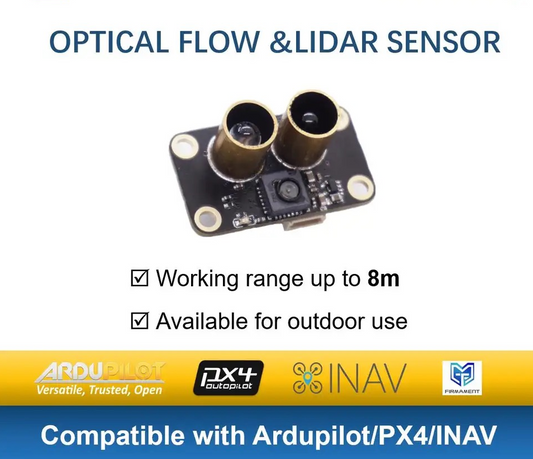 OPTISCHER FLUSS- UND LIDAR-SENSOR MTF-01 Kompatibel mit Ardupilot/PX4/INAV