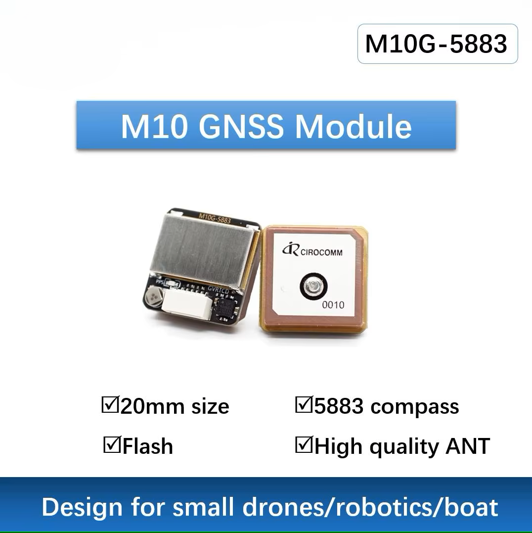 M10G-5883 M10 GPS avec boussole QMC5883L Module pour FPV/Drones de course/robotique/bateaux