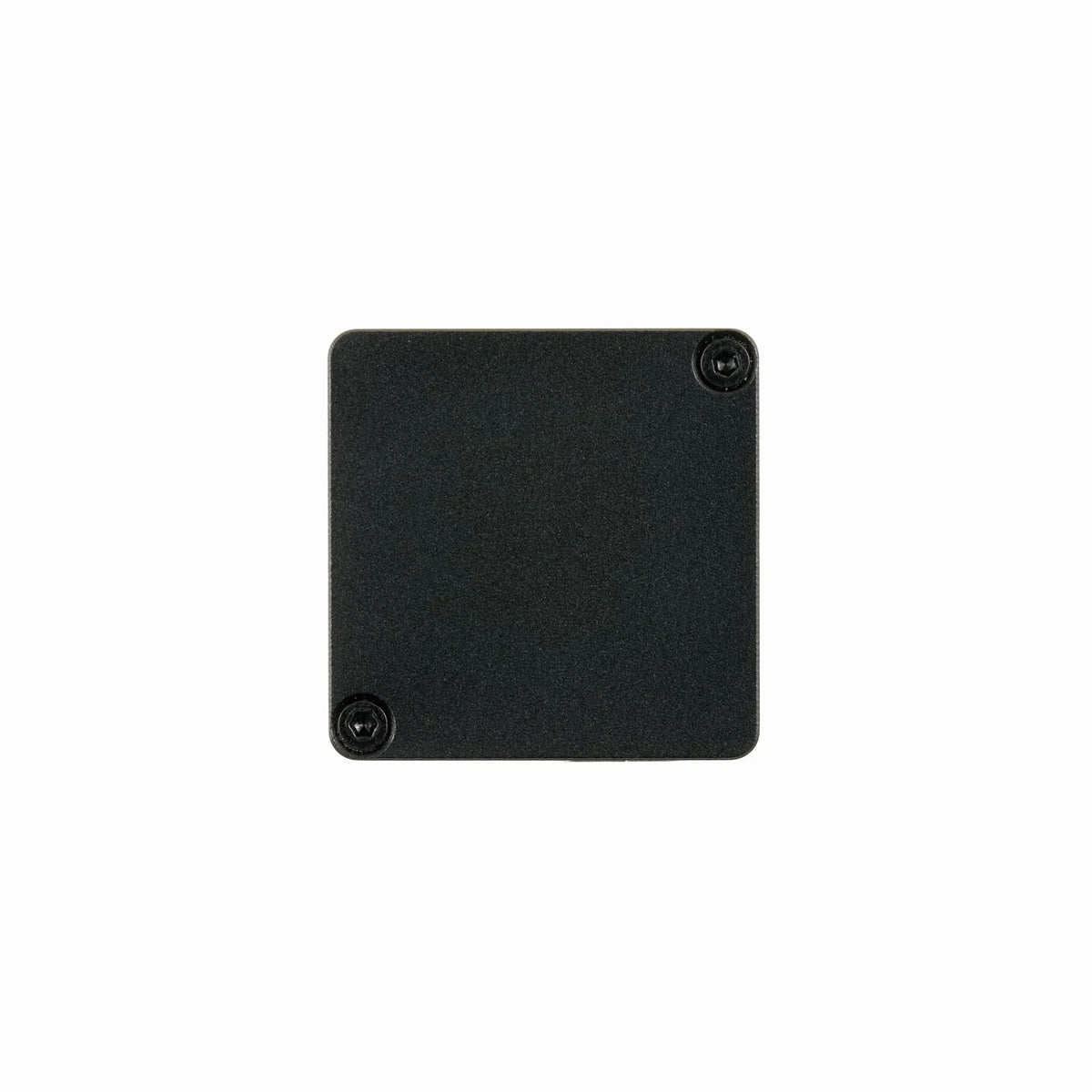MicoVIO bottom view: flat aluminium base with two mounting screws