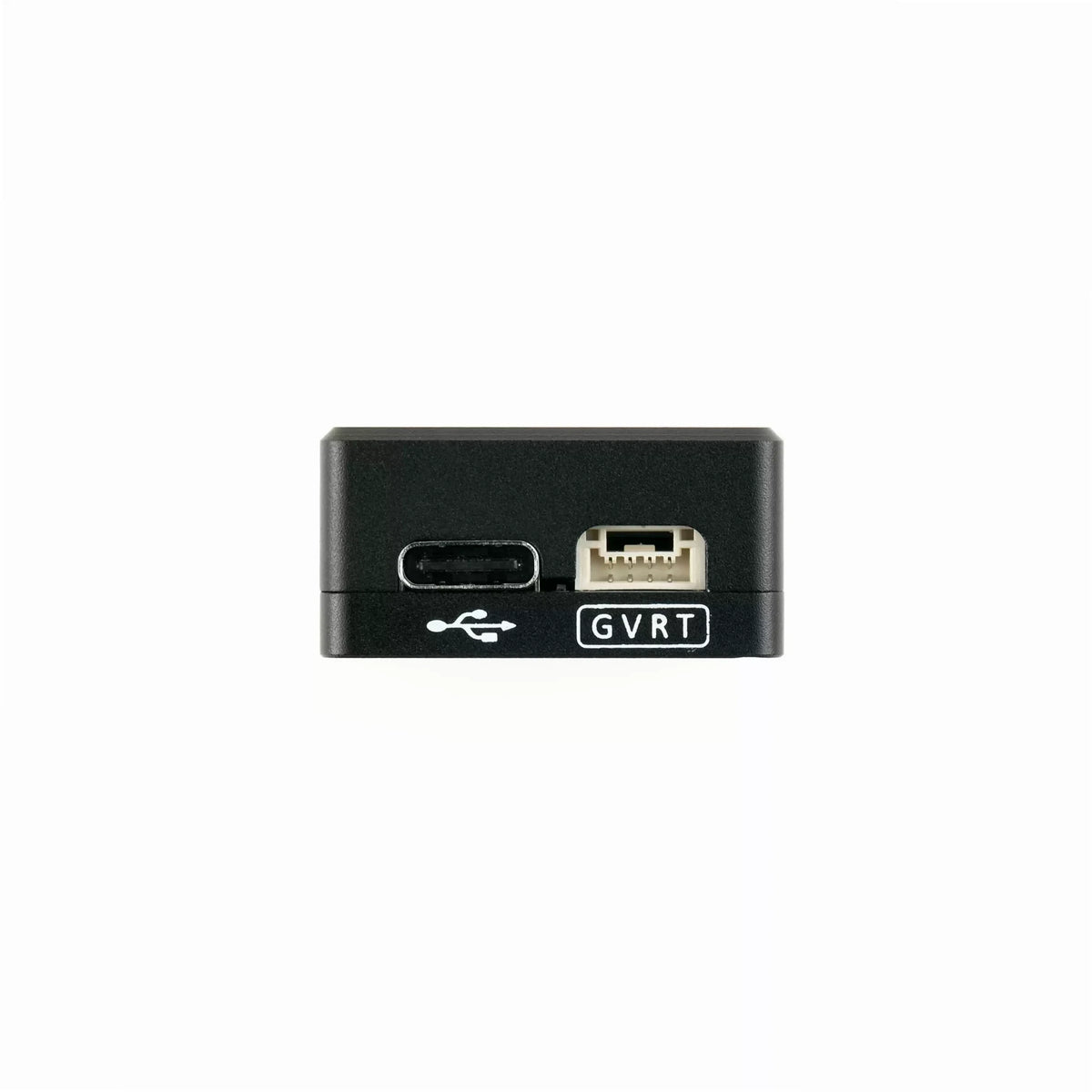 MicoVIO connector face close-up: USB-C port and GH1.25 4-pin connector labelled GVRT